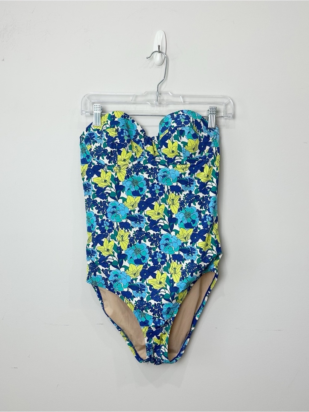 J. Crew Retro Floral One Piece Underwire Swimsuit